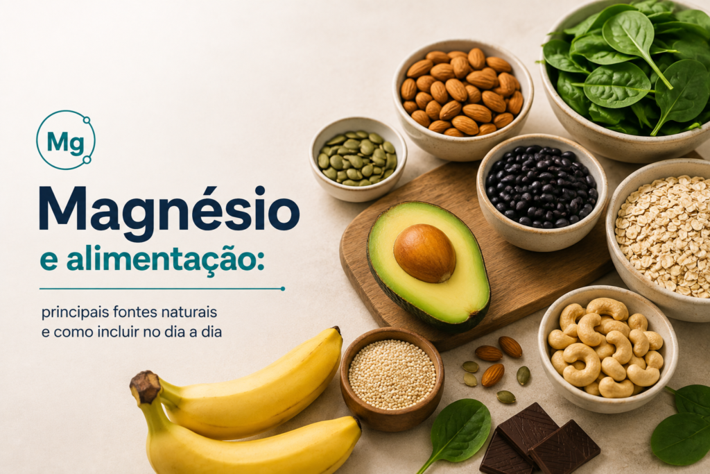 Magnésio e alimentação principais fontes naturais e como incluir no dia a dia