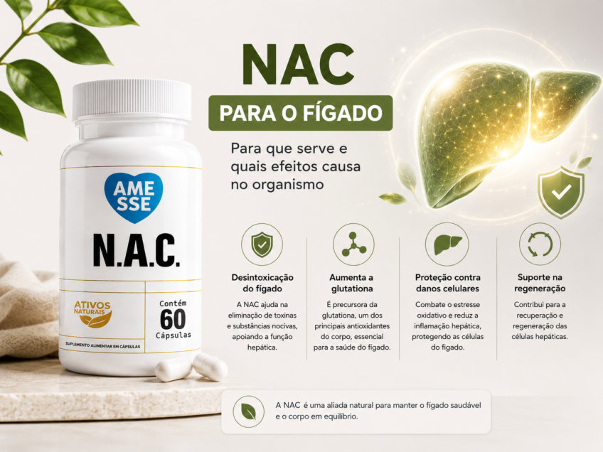 NAC para o fígado: para que serve e quais efeitos causa no organismo