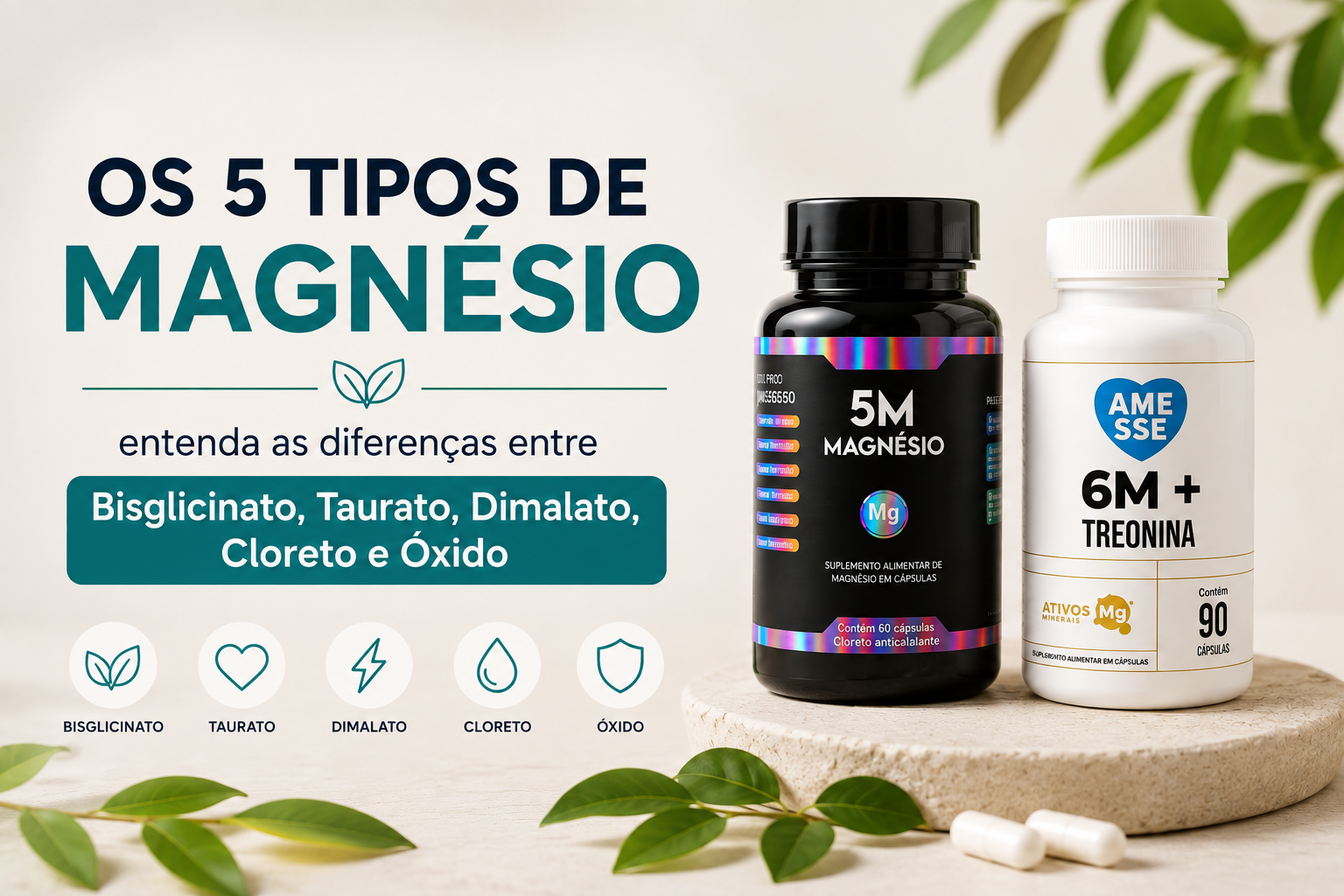 conheça os 5 tipos de magnésio