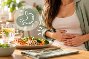 barriga inchada depois de comer