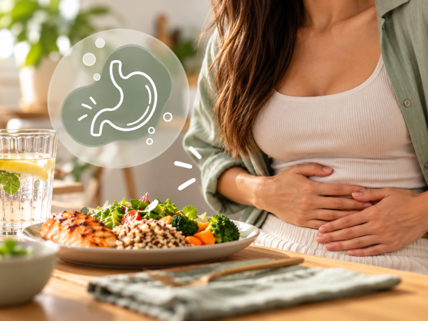 barriga inchada depois de comer
